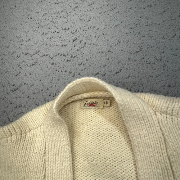 Faherty Ivory Button-Front Wool Cardigan - Picture 2 of 16
